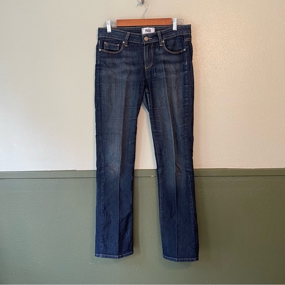 PAIGE Denim - Paige Manhattan Dark Wash Bootcut Low-Rise Denim Jeans Sz 28